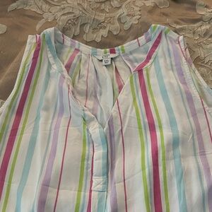 crown & ivy Multicolor Striped Blouse